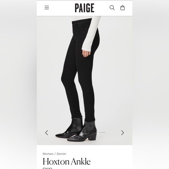 PAIGE Hoxton Ankle black jean - Picture 3 of 9